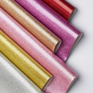 วอลล์เปเปอร์ PU สีพื้นเมทัลลิก DIY เคลือบคริสตัลกลิตเตอร์ หนังเทียมผงละเอียด ทำมือ สำหรับรถยนต์ โซฟา กระเป๋า รองเท้า PVC หนังกลับ - Product Image 1
