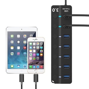 Hot bán 7 cổng USB3.0 trình điều khiển miễn phí Extender <span class=keywords><strong>USB</strong></span> <span class=keywords><strong>HUB</strong></span> Adapter Xách Tay <span class=keywords><strong>USB</strong></span> 7 trong 1 thiết bị chuyển mạch độc lập LED cho PC máy tính xách tay - Product Image 5