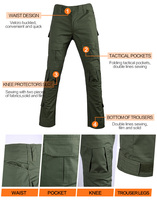 En Stock Uniforme Tactique de Combat Chemise et Pantalon avec Coudières et Genouillères Équipement Tactique TC6535 Couleurs Camouflage