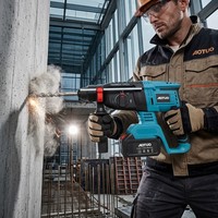 Marteau perforateur sans fil AOTUO à couple élevé SDS Plus, batterie lithium, marteau perforateur rotatif professionnel, marteau perforateur robuste