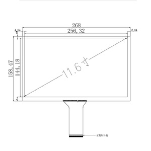 11.6 "<span class=keywords><strong>inch</strong></span> cảm ứng điện dung panel màn hình cho mở khung công nghiệp Màn hình <span class=keywords><strong>LCD</strong></span> mở khung - Product Image 2