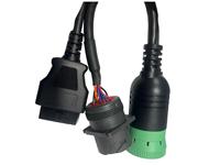 Arnés de cableado de automóvil personalizado DB9Pin 15Pin macho/hembra J1939 Type2 con conductor de cobre Sae J1939 Cable adaptador de 9 pines