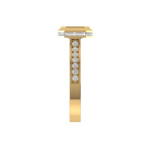 New <b>Emerald</b> Cut Lab Grown Diamond <b>Ring</b> 925 <b>Silver</b> 9kt, 14kt, 18kt Gold Diamond <b>Rings</b> for Women's Engagement <b>Ring</b> - Product Image 2