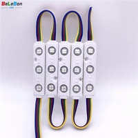 Module LED RGB Samsung Epistar à injection de haute luminosité, 3 puces 5050SMD, 0,72W, DC12V, qualité supérieure, pour enseignes publicitaires