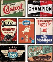 Plaque en tôle rétro publicitaire vintage personnalisée en gros Petites voitures rétro en métal Panneau en tôle ancienne