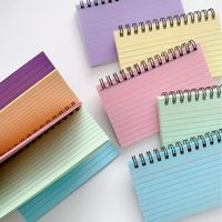 Bloc-notes spirale A6 bon marché en gros avec couverture PP couleur, 50 feuilles lignées, format universitaire, pour étudiants, papeterie promotionnelle