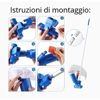 Nettoyeur de piscine manuel efficace à faire soi-même, couvercle de filtre en plastique, fabriqué en Italie, SC ECOMMERCE, modèle 4F-L8NQ-OTSF