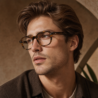 Monture de lunettes optiques unisexe multifonctionnelle, élégante et classique, en acétate, fabriquée à la main, transparente, pour la vente en gros