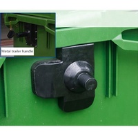1100 Litres L'industrie Plastique Conteneur D'expédition Roues Poubelle Avec Couvercle en Forme De Dôme