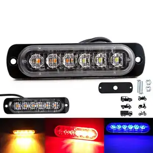 Super Bright Car FlashLight 6 Led Vehicle Truck Led Warning Light Automotive Strobe Side led Marker Light