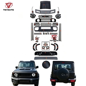 ชุดแต่งรอบคัน TEYOUTE สำหรับ SUZUKI Jimny 2019-2026 รุ่นปรับโฉม ให้เป็นแบบ <span class=keywords><strong>Mercedes</strong></span> <span class=keywords><strong>G63</strong></span> ครบชุด พร้อมกันชน กระจังหน้า และฝากระโปรง - Product Image 4