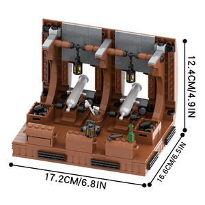 MOC5013 Juego de Cabina de Barco Pirata, Escombros de Naufragio, Bloques de Construcción Creativos, Accesorios de Escena Medieval MOC, Juguetes para Niños - Product Image 6