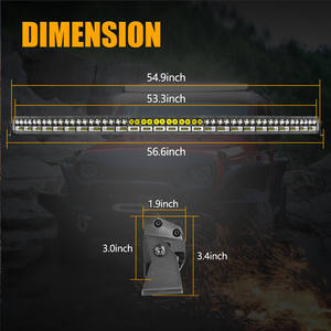 55 بوصة قبالة الطريق سيارة اكسسوارات منحني عمود إضاءة Led الطرق الوعرة الأسلاك تسخير - Product Image 2