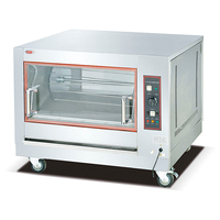 Nouvelle rôtissoire verticale à gaz double porte en acier inoxydable haute efficacité pour poulet et canard, usage commercial pour restaurant, 220V