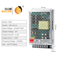 Alimentation électrique CC à découpage ultra-mince Bailide 150W, sortie unique, haute efficacité 12-24V