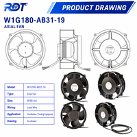Ventilador de Refrigeración Compacto EC W1G180-AB31-19, Rendimiento de Refrigeración Industrial Duradero, Refrigeración para Gabinetes de Servidores, Circulación de Aire Confiable