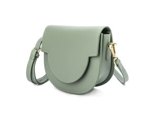 Elegante Bolso Bandolera de Cuero Genuino de Alta Calidad, Color Verde Menta, Bolso de Hombro Funcional para Mujer, Bolso de Viaje - Product Image 3