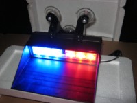Luz Estroboscópica LED de Advertencia Roja y Azul para Tablero con Soporte de Ventosa LYAF