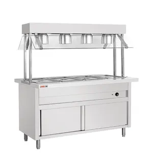 Elektrisch Restaurant Buffet Etalage Warmer Stoomtafel Toonbank In Venezuela Bain Marie Hot Food Stoomtafel Showcase