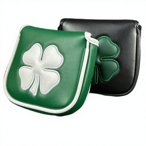 Custom Embroidery Logo <b>Golf</b> Club Covers PU Leather Magnetic Mallet Headcover Waterproof Durable OEM Brand Design - Product Image 2