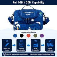 Sac à déjeuner isotherme personnalisé pour enfants, double compartiment, motif fusée spatiale, boîte à lunch pour garçons, OEM disponible