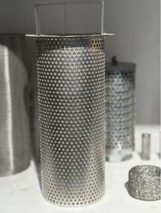 Elementos de prefiltro tipo Y industrial Cubo perforado de acero inoxidable 304 para tratamiento de aguas residuales y aire - Product Image 4