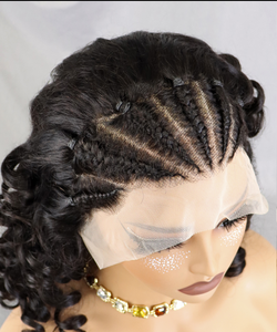 FH 12-18inch Double Drawn Human Hair Braids Bouncy Curly Bob <b>Wigs</b> 13x4 <b>Lace</b> Front Raw Vietnamese <b>Wigs</b> - Product Image 2