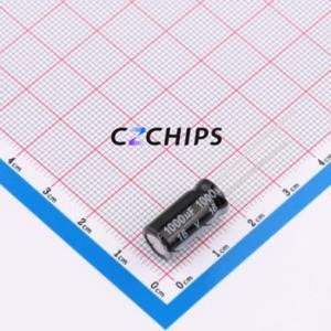 Condensador Electrolítico de Aluminio de Montaje Pasante KM1C102M0816, D8xL16mm, 1000uF, 20%, 16V, 420mA-120kHz - Product Image 1