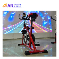 Jeux de course de vélo dynamiques en réalité augmentée Projection interactive Vélo d'exercice VR avec jeu vidéo Convient pour la salle de sport