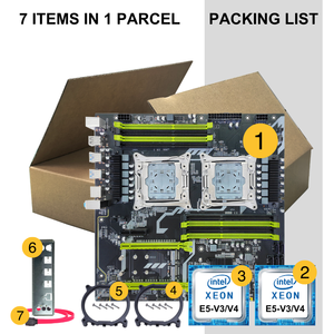 PANDL NOUVEAU X99-2D3 8X DDR3 Carte mère <span class=keywords><strong>Kit</strong></span> <span class=keywords><strong>PC</strong></span> de bureau Ensemble Double processeur Intel Xeon E5 2696 V4 Combo 2696v4 Carte mère X99 Double processeur - Product Image 6