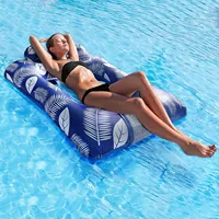 Vente en gros d'usine de flotteur gonflable pliable en PVC flottant pour la natation chaise longue pour la piscine sports nautiques matelas de plage lit personnalisé