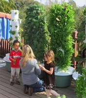 Tour hydroponique verticale pour la culture de légumes en serre, sans sol, avec système d'irrigation