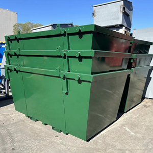 Bacs de recyclage métalliques extérieurs, équipement de traitement des déchets avec grue à bacs et grue robuste pour bacs à ordures - Product Image 1