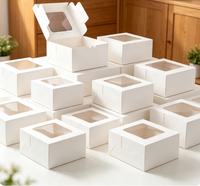 Dossiers pliables en papier kraft avec fenêtre transparente, fermeture magnétique recyclable - Emballage de haute qualité pour boulangerie et desserts