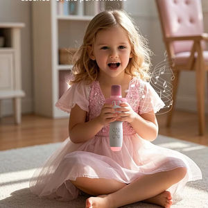 Microphone <span class=keywords><strong>K7</strong></span> pour karaoké avec lumière LED, idéal pour TikTok et Instagram Live <span class=keywords><strong>Music</strong></span> pour le divertissement - Product Image 1