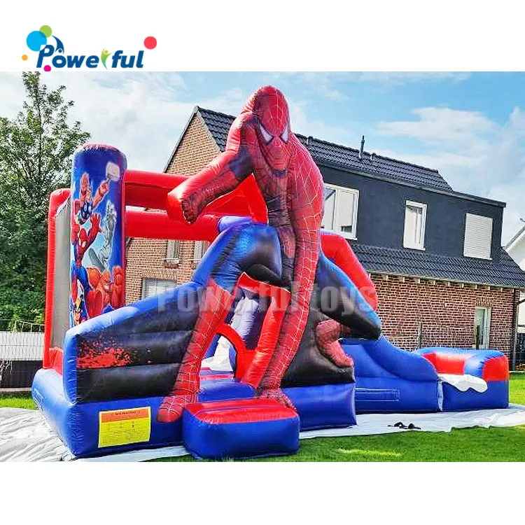 Kommerzielle gebrauchte Spiderman aufblasbare Wasser Bounce Slide Jumper Wasser Bounce House Rutsche mit Pool