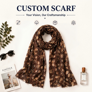 Bufanda Larga Personalizada con Estampado, 180x90cm, OEM ODM, Diseño de Moda para Mujer, Suave, Premium, Venta al Por Mayor - Product Image 1