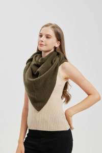 Bufanda Larga de Cachemira 100% Pura para Mujer, Color Beige Sólido, Aislamiento Térmico, Uso Casual de Invierno - Product Image 4