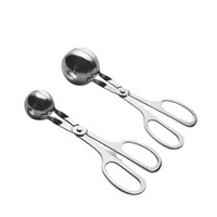 Alat Pembuat Bakso Klip Pembentuk Bakso Isi Anti Lengket untuk Pemula Sendok Masak Stainless Steel
