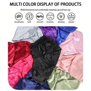 OEM Anti-Frisottis <span class=keywords><strong>Satin</strong></span> <span class=keywords><strong>Bonnet</strong></span> <span class=keywords><strong>De</strong></span> Sommeil Femme Musulmane Portable Usage Domestique Tube Personnalisé pour Ski Cyclisme Affaires <span class=keywords><strong>ou</strong></span> Fête - Product Image 4