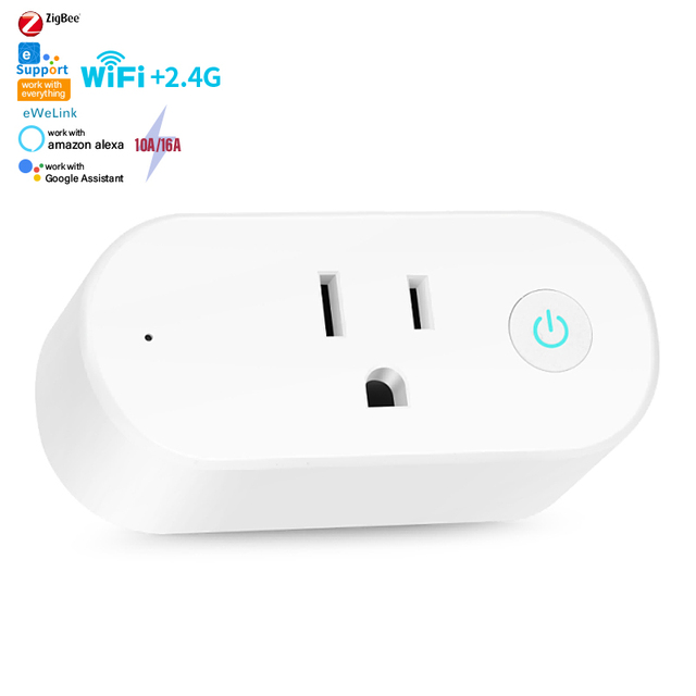 FY12 US Ewelink Wi-Fi Smart Plug with Flip Design and OLED Display-without Energy Monitor for Basic Appliance Control