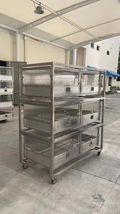 Gabbia per allevamento di conigli in acciaio inossidabile per alloggiamento di animali da laboratorio-attrezzature per strutture di ricerca durevoli e igieniche - Product Image 5
