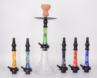 Petit ensemble de vente en gros de shisha de narguilé d'alliage d'aluminium simple moderne avec le prix bon marché de finition de miroir