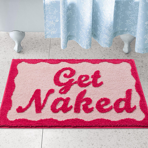 Get Naked <strong>Bath</strong> Mat Non Slip Machine <strong>Washable</strong> Absorbent Kids Room <strong>Rugs</strong> Modern Shaggy Fluffy Tufted Bathroom Mats with Logo - Product Image 1