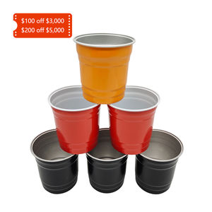 Gobelet de fête personnalisé coloré de 22 oz, gobelet à boisson jetable en aluminium promotionnel, gobelet en métal réutilisable pour la bière - Product Image 3
