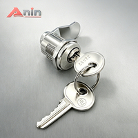 Cylindres de serrure à came en alliage de zinc à 2 clés de la marque Perfect Anin, nickelés, avec entraxe de 14,5 mm pour serrures de meubles, service OEM garanti