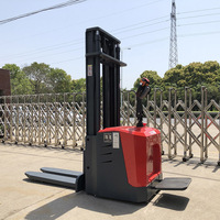 Chariot élévateur à fourche électrique 1 tonne 1.5 tonnes Gerbeur électrique avec chargeur Batterie Chariot élévateur à fourche pour petit espace