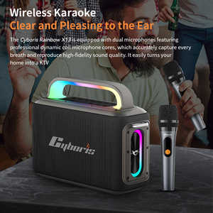 Speaker Karaoke Cyboris Rainbow X13 200W - Tahan Air IPX6, Bass Menggelegar, Boombox Portabel untuk Pesta, Suara Keras untuk Luar Ruangan - Product Image 3