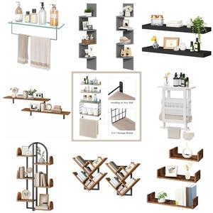 Wholesale Bathroom Wall Mounted Shelves, Floating Storage Shelf for Organizer, <strong>Corner</strong> Shelving Unit, Hanging Rack for Bathroom - Product Image 1