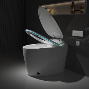 Inodoro Inteligente con Descarga Automática, Luz Nocturna, Montaje en Suelo, Taza Alargada, Material Cerámico, Sifón en P, Doble Descarga, Asiento Calefactado - Product Image 3